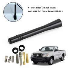 4 Short Black Aluminum Antenna Mast Amfm For Toyota Tacoma 1995-2016 Free Ship