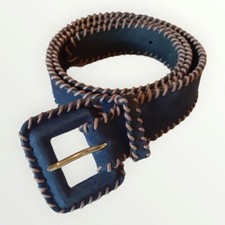 The Limited Genuine Leather Brown Belt Stitched Edge Large Womens