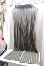 Forever21 Sage Green White Striped High Rise Wide-Leg Pants SMALL Elastic Waist