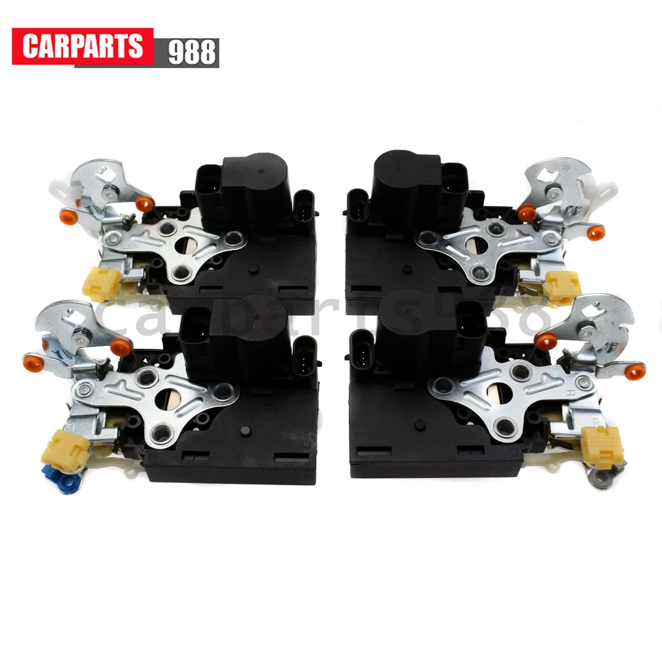 Actuador de bloqueo de puerta delantero trasero derecho derecho 4 piezas para Chevy Silverado GMC Sierra 1500 Foto 3 de 4