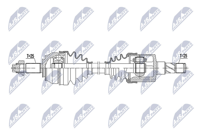 Arbre de transmission Fiat Linea anti-claquement pour train avant