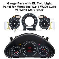 Spurweite mit EL Kaltlichtblende f&uuml;r Mercedes W211 W209 C219 200MPH AMG schwarz