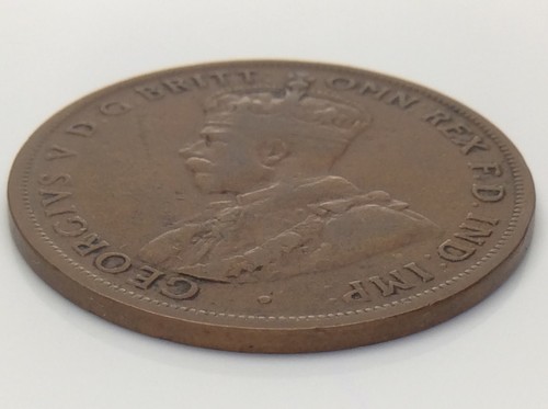1924 Australien Commonwealth Kupfer One 1 Cent Penny Umlaufmünze F676 - Bild 6 von 6
