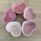 Le Creuset Mini Heart Bowl Pink Collection 5 Stoneware Gradient dish 2.5in used