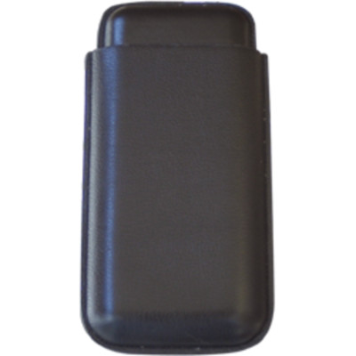 Quality Importers Three-Cigar Leather Case, Black