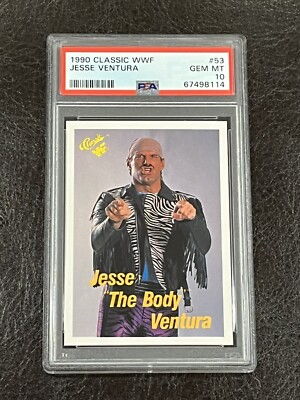 1990 Classic WWF Jesse The Body Ventura #53 PSA 10 GEM MINT!!! WWE