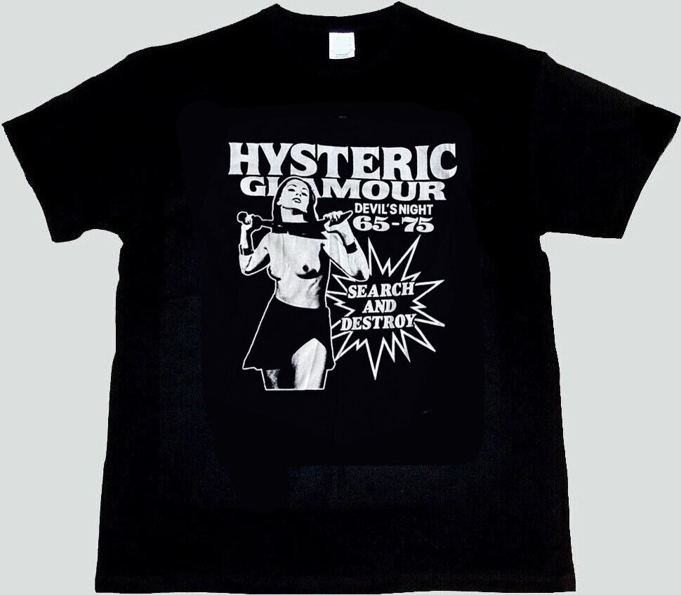 Hysteric Glamour Unisex Black and Cream T-shirt, gift for Hysteric Glamour Unisex Black and Cream T-shirt, gift for