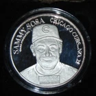 SAMMY SOSA CHICAGO CUBS ENVIROMINT 62 HOME RUN RECORD COIN .999 SILVER ROUND