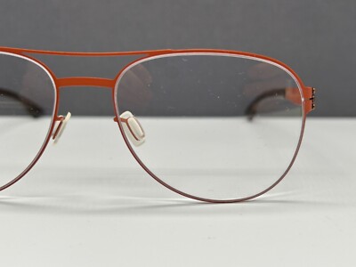 Ic! Berlin Eyeglasses Frames Men Woman Brown Red Oval Pilot Wolfener NP:499 