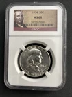 1954 50C Franklin Half Dollar MS 64