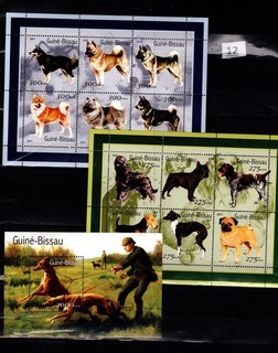 / GUINEA BISSAU 2001 MNH ANIMALS DOGS PETS