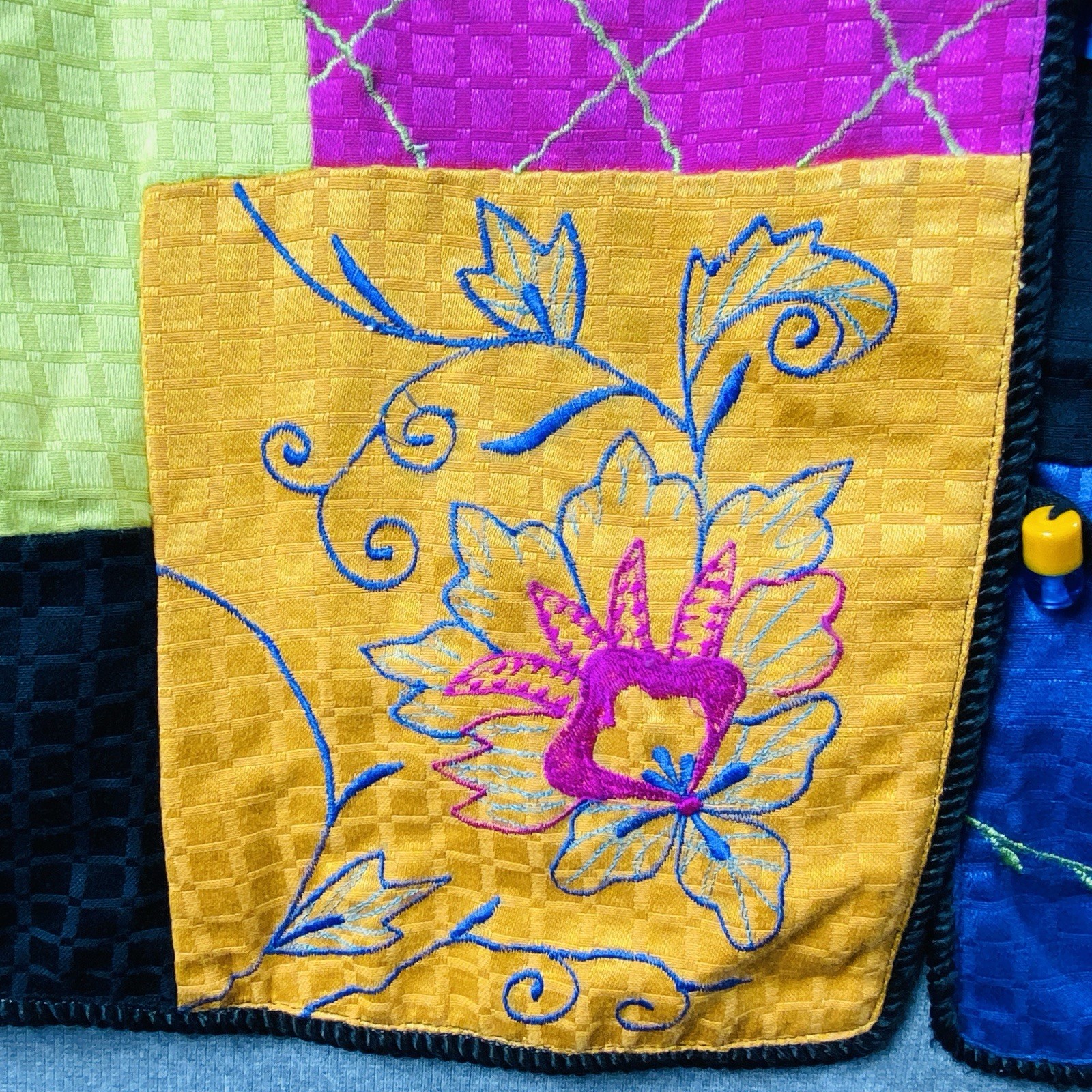 Indigo Moon Multi Colored Mix Patchwork Pattern F… - image 4