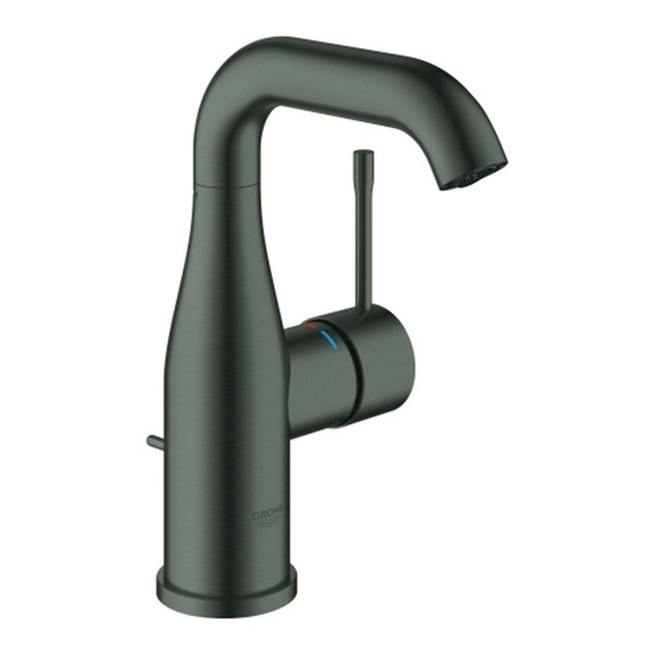 Grohe Essence Einhand-Waschtischbatterie Mit Zugstange Schwarz GebüRstet 24173AL-image