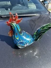 Vintage Murano Style hand Art blown Glass deco Rooster chicken