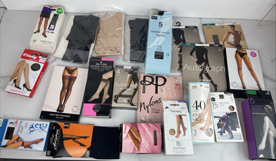 Marks & Spencer Job lot Bundle Tights 10 Denier Natural Tan Size Small T1007