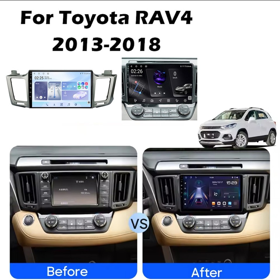 For Toyota RAV4 2013-2018 Carplay Android Auto Multimedia Players Video ...