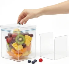 Ziplock Bag Holder, 2 Pack Acrylic Baggy Rack Holder for Food Prep Bag, Food Sto