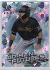 2021 Bowman Chrome 40-Man Futures Atomic Refractor /150 Nick Gonzales 0k0a