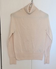 Banana Republic Merino Wool Turtleneck Sweater Womens Size S Cream Pullover
