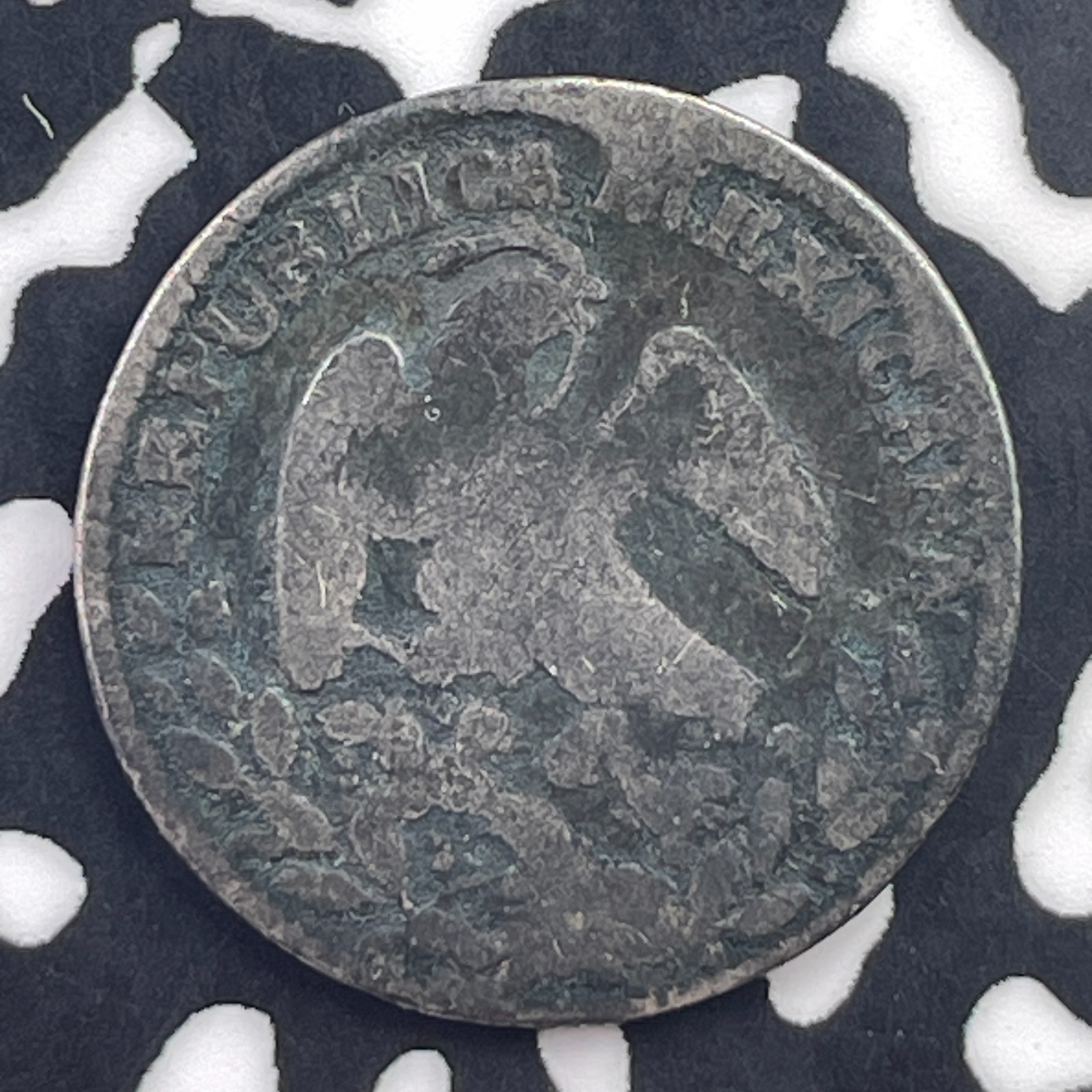 183? Mexico 1 Real Lot#C4797 Silver! Bent