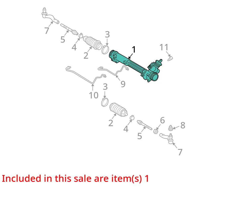 Steering Gear/Rack Power Rack And Pinion Fits 03-04 LINCOLN & TOWN CAR 724967 Foto 3 de 4