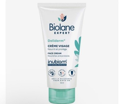 Biolane Deliderm Face Cream 50ml Nourishes Protects Moisturizer Unisex