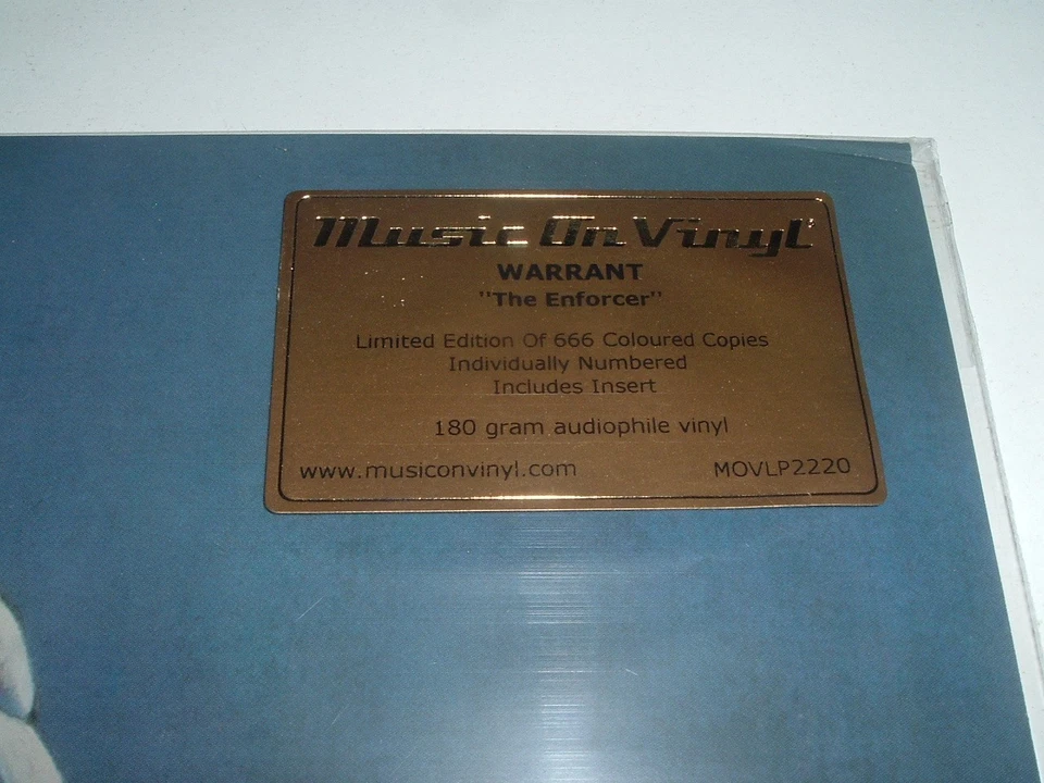 WARRANT - THE ENFORCER - 180g Coloured Vinyl LP, Numbered, Reissue (2018) - Bild 2 von 3