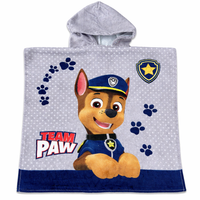 Paw Patrol Team Paw Badeponcho Badetuch Poncho Kapuze Strandtuch 120X60Cm