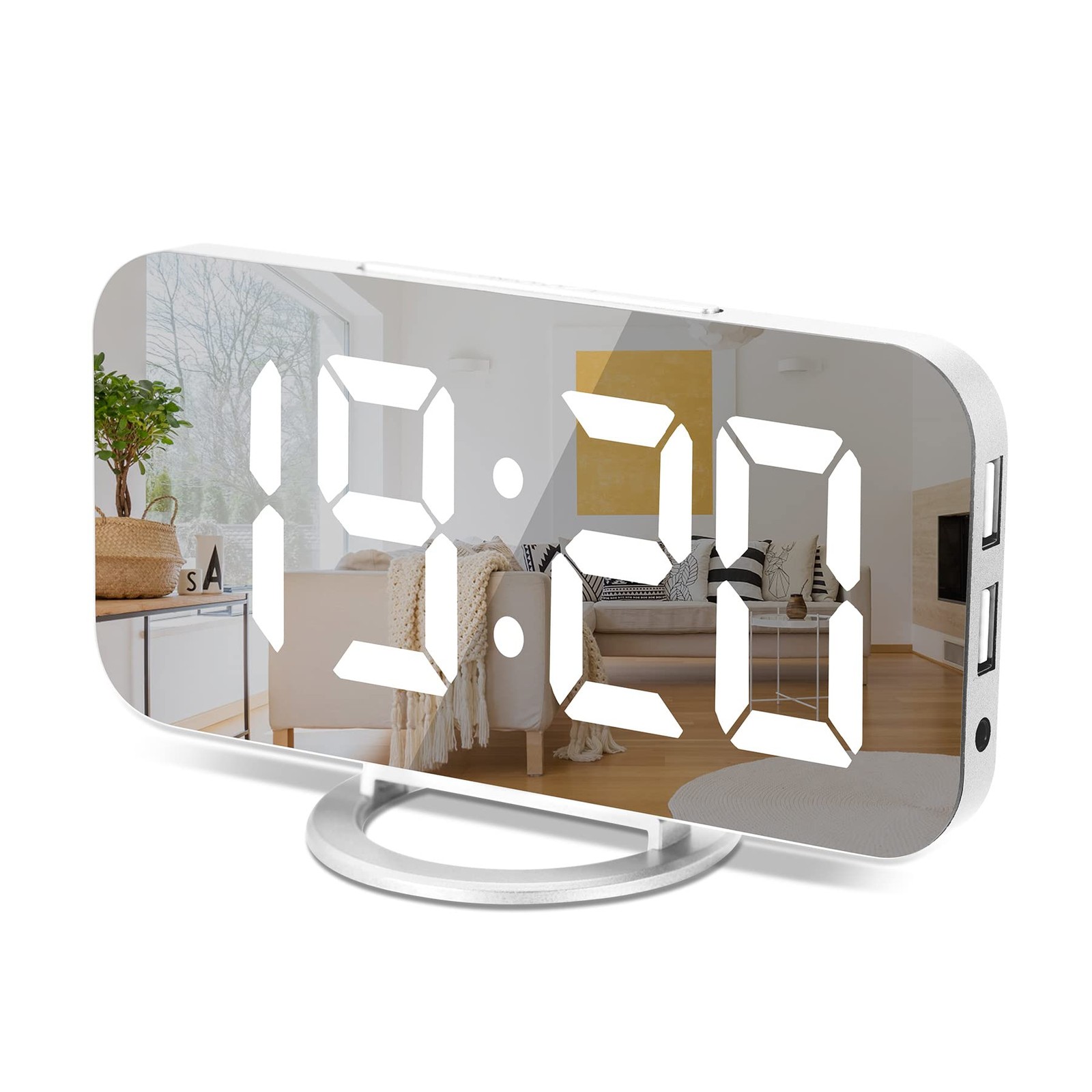 Sukeen Digital Alarm Clock,6" Large LED Display with Dual US