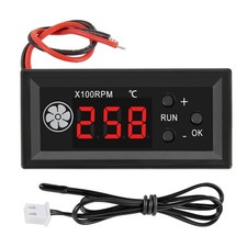 Dc 12v Pwm 4-wire Pc Fan Temperature Speed Controller Digital Display 42cm Probe