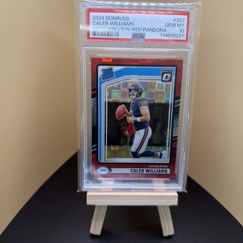 CALEB WILLIAMS 2024 OPTIC RATED ROOKIE RED PANDORA PSA 10