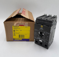 Square D EDB34125 Bolt On Circuit Breaker 125A 3P 480/277V EDB 125 Amp 3Pole New