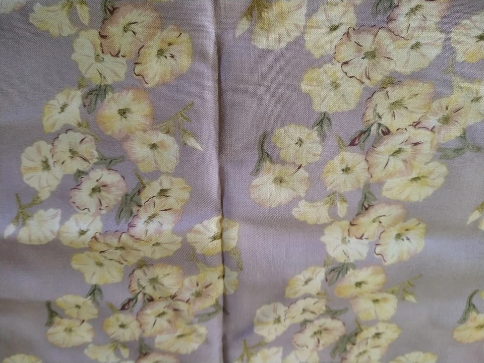 REMNANT Robyn Pandolph Morning Glory Moda Fabrics OOP Lavender Stripe 14 x 22" - Image 3 of 3