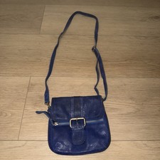 Borse Tano in pelle blu piccola a tracolla