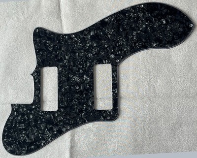 Custom For Fender 72 Telecaster Deluxe Re-Issue P90 Guitar Pickguard Black Pearl