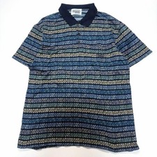 MISSONI SPORT Women Polo Shirt Geometric Pattern Multicolor M Luxury Elegant ITA