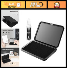 Large Stamp Pad Kit with 1oz Ink - Premium Felt, Magnetic Lid, 3.5"x6.25
