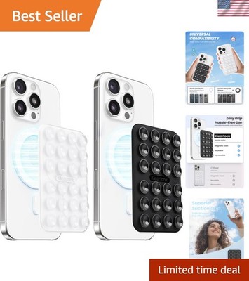 Durable Hands-Free Phone Mount for MagSafe - 2-Pack Suction Grip by Klearlook