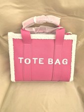 Women’s Small Tote Bag and purse with Wool Trim Handbag with Strap Crossbody 101