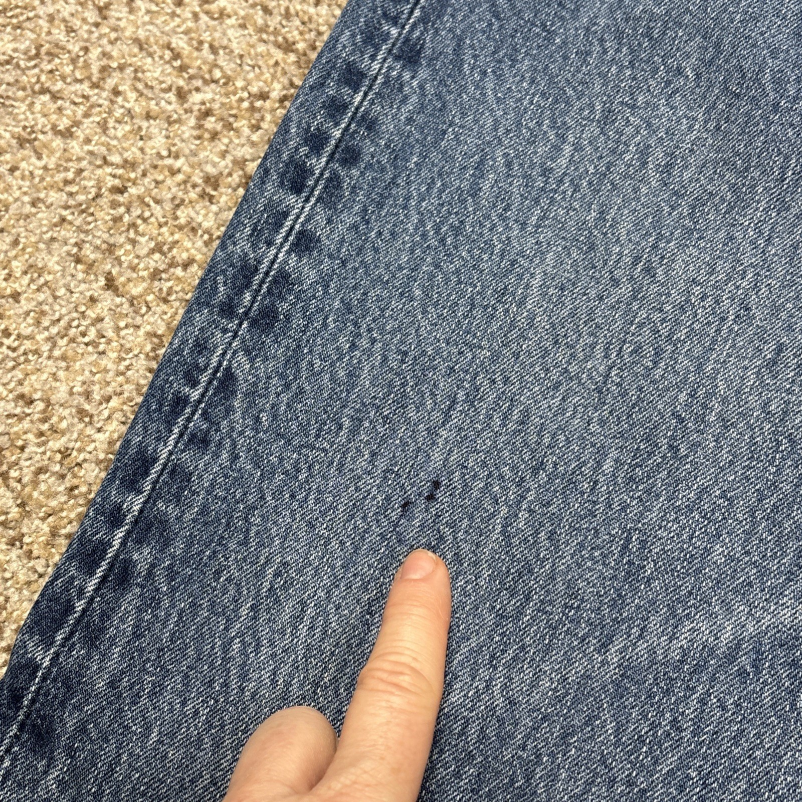 Levis 501 Jeans Mens 36x34 Original Fit Straight Leg Button Fly Denim 34x32 - View 4