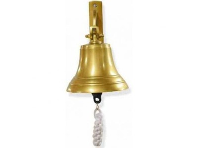 6'' Solid Brass Ship's Boat Bell Marine w/ Sturdy Bracket