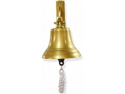 #ad 6quot; Solid Brass Ship#x27;s Boat Bell Marine w Sturdy Bracket $35.99