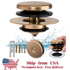Lift and Turn Bathtub Drain Conversion Kit All-Brass Tub Drain with Trim Overflo