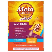 Metamucil On-The-Go, Daily Psyllium Husk Powder Fiber Supplement, Sugar-Free Pow