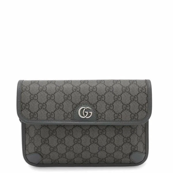 Sac ceinture Gucci Ophidia Small GG Supreme cuir noir bandoulière occasion