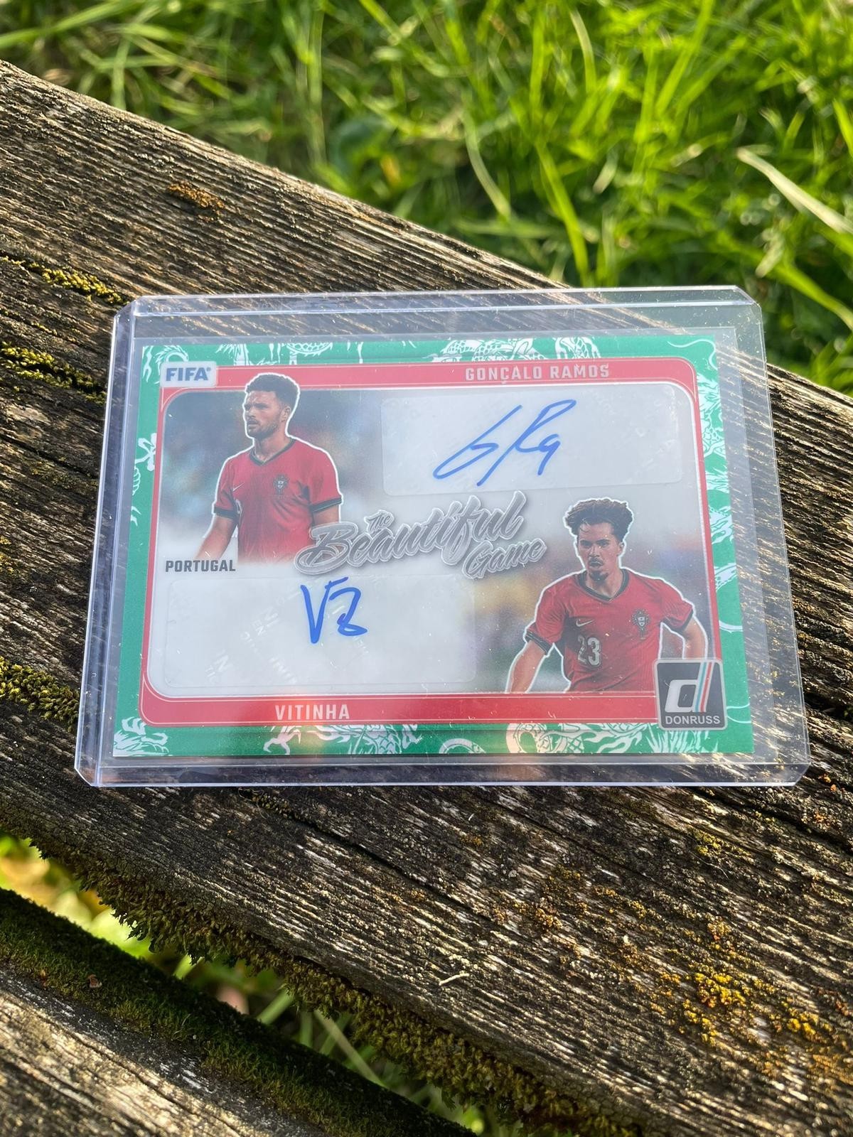 1/1 Vitinha Gonçalo Ramos Dual Auto The Beautiful Game Donruss Soccer Portugal view 4