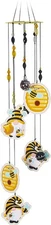 Spoontiques Decorative Chimes for Yard and Garden, Bee Gnome Wind Chime