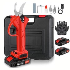 SET FORBICE A BATTERIA DA POTATURA +VALIGIA CESOIA 48V 2 BATTERIE GUANTI E LAMA