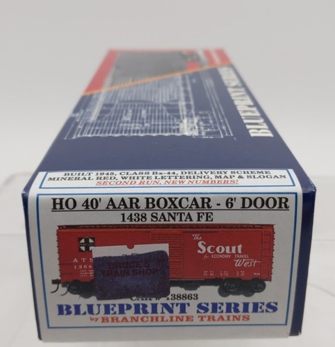Branchline Trains 1438 HO Blueprint Series ATSF 40'AAR Boxcar 6' puertas #138863 Kit | Zustand: New