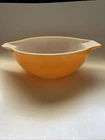 Vintage Pyrex Mixing Bowl 4 Quart #444 Orange Yellow Daisy Sunflower Cinderella